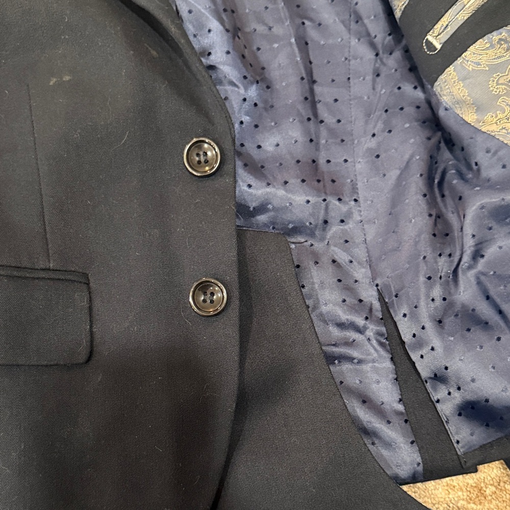 Boys' Navy 3-Piece Suit Set with Vest and Tie EUC size 6 - Picture 6 of 8